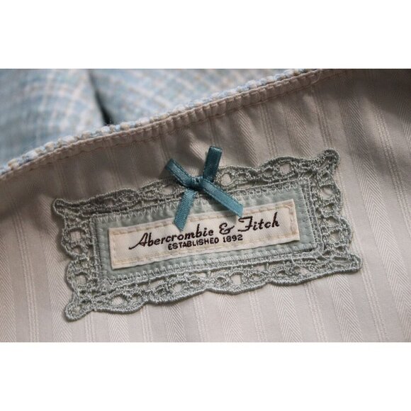 NWT Vintage Y2K Abercrombie Fitch Mini Skirt 00 Tweed Preppy Coquette Wool Silk - Picture 11 of 14